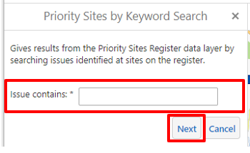 PSR search by keyword