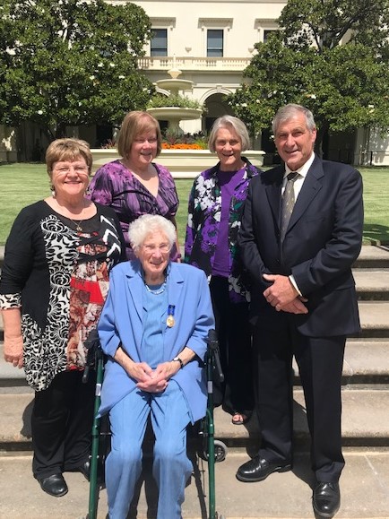 Eulalie Brewster at her Order of Australia ceremony