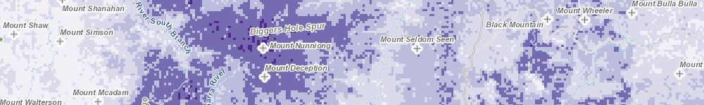 Map showing purple pixels as an example of an SMP dataset
