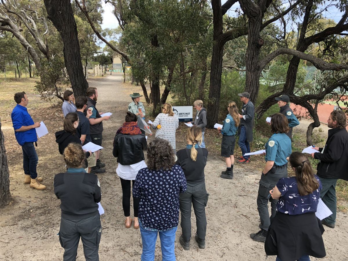 An image of a group of people undertaking weed identification training by Damien McMaster.