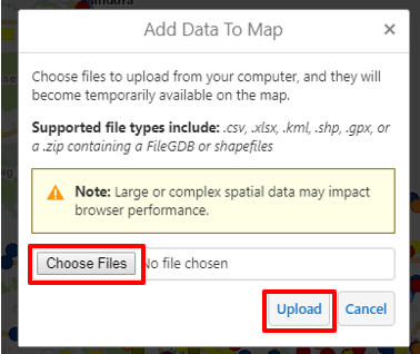 upload data