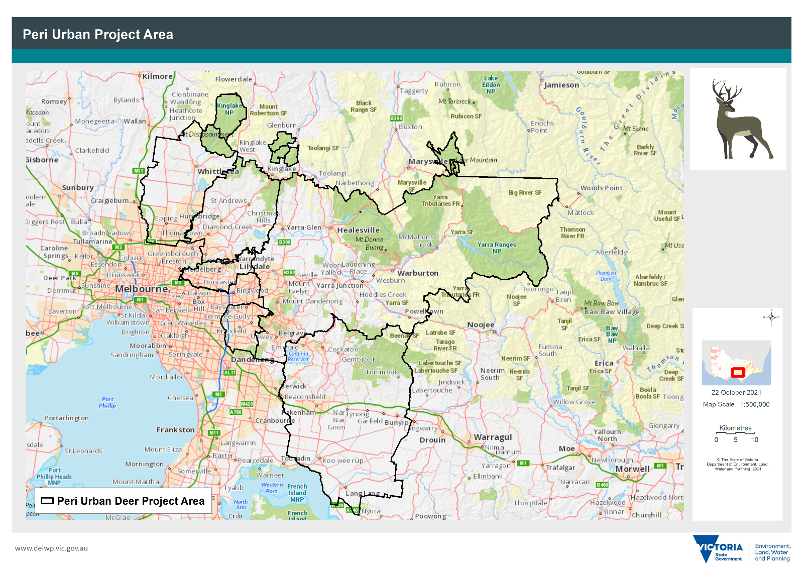 The object is a map of the Peri-urban area that includes Whittlesea, Nillumbik, Manningham, Knox City and Cardinia Council areas