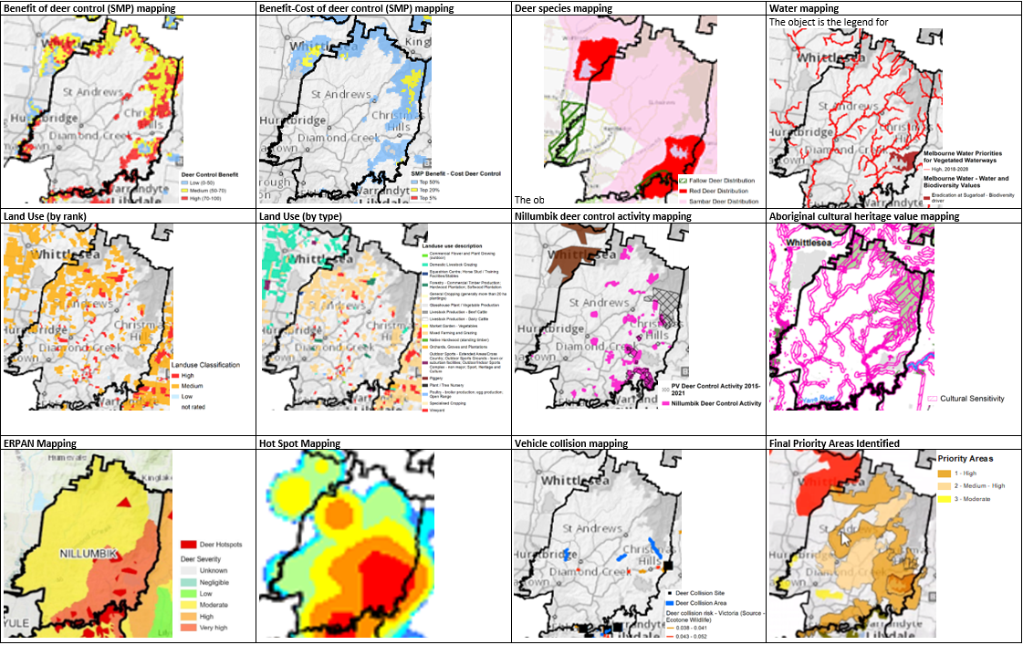 Figure 1 Mapping slices used to identity Nillumbik Shire LGA priority areas