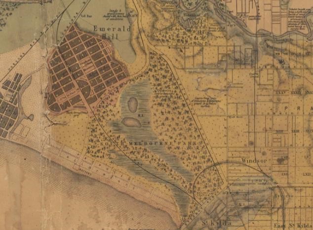 Geological Survey of Victoria, 1860, showing the study area