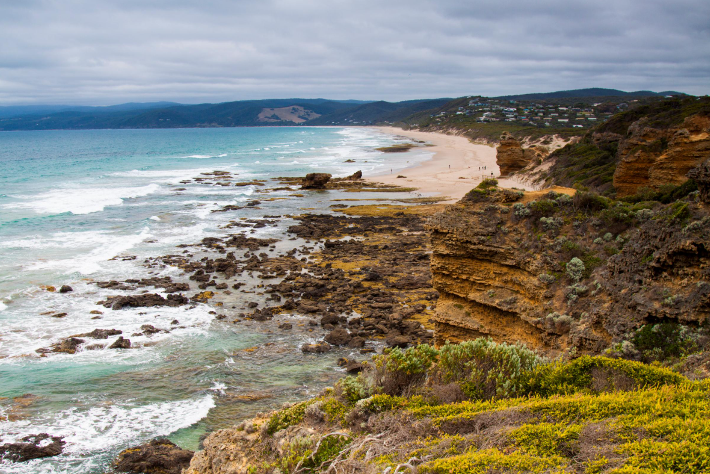 A rocky coastline