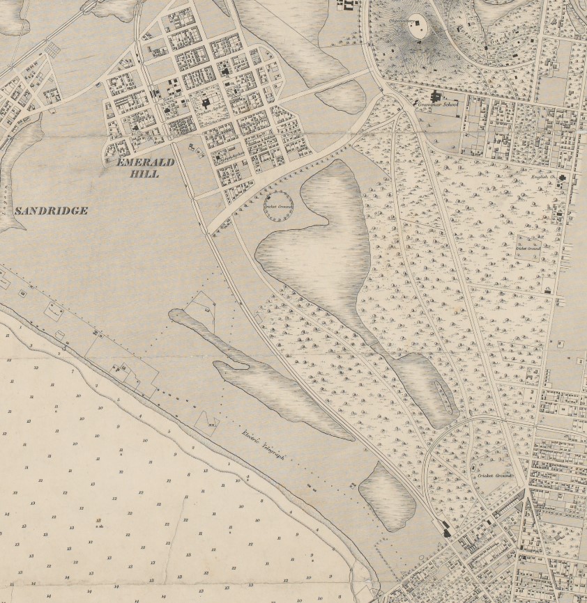 Detail from H.L. Cox’s plan of Melbourne, 1864