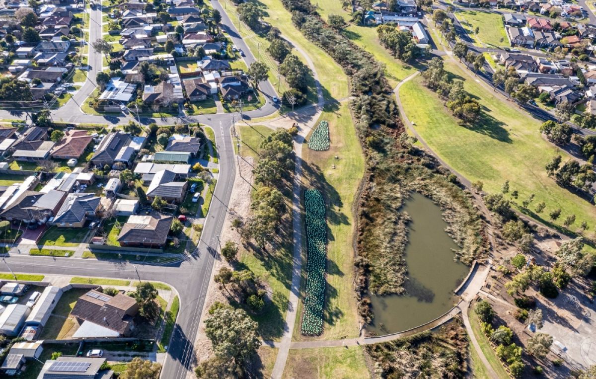 Aerial park view Melbourne